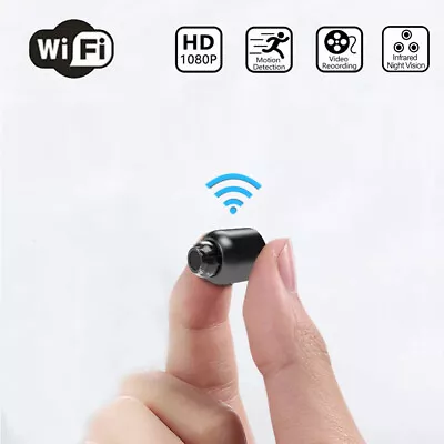 $19.94 • Buy Mini Spy WiFi Camera HD 1080P Hidden IR Night Vision DVR Home Nanny Security Cam