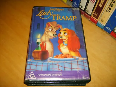 LADY AND THE TRAMP 1955) - RARE WALT DISNEY 1980s BLACK DIAMOND VHS Sell Through • $44.95