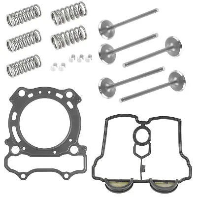 Cylinder Head Gasket And Intake Exhaust Valve Kit Fits Yamaha YZ250F 2001 - 2013 • $49.49