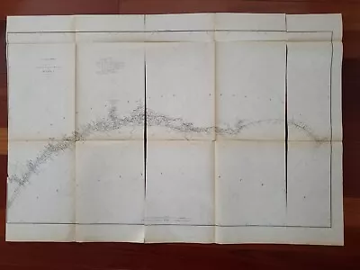 1877 Coast & Geodetic Survey Map #10 Triangulation Georgia South Carolina • $45