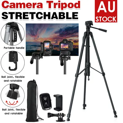 Professional Camera Tripod Stand Mount For DSLR GoPro IPhone Samsung Travel AU   • $33.50