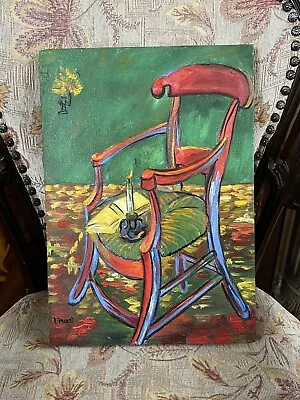 Vincent Van Gogh - Amazing Oil Canvas - Post Impressionism - Signed -With Labels • $219