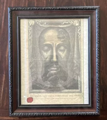 New Holy Face Of Jesus St. Veronica Veil Repro Print W/Prayers/Devotions/History • $29.99