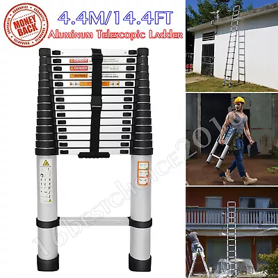 14.4FT Tall Telescoping Ladder Extension Collapsible Ladders Aluminum Non-Slip • $89.73