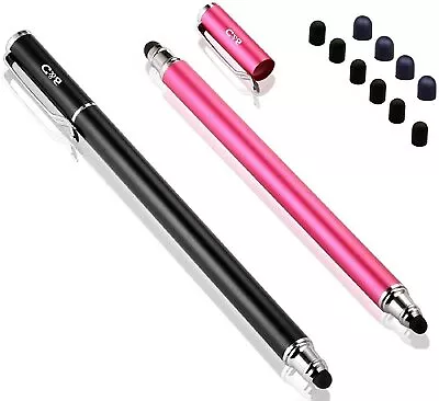 (2 Pcs) [0.18-inch Small Tip Series] 2-in-1 Bargains Depot Stylus Black/Pink • $6.99