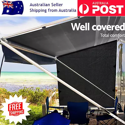 Caravan End Wall Privacy Screen Sun Shade Angled Reversible For Roll Out Awning • $49.90