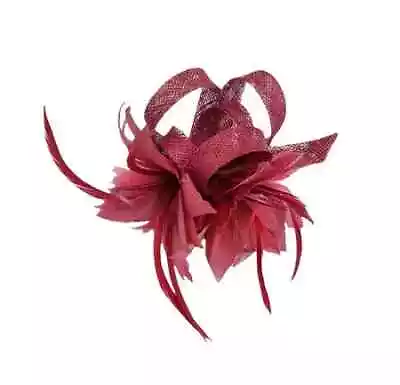Women's Flower Feather Clip Fascinator Hat Wedding Ladies Day Races Royal Ascot • £14.99