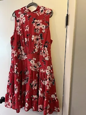 Elle Women’s Red Floral  Dress - Size XXL  • $8.95