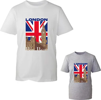 Big Ben London England Union Jack T-Shirt Great Britain Uk Souvenir Unisex Top • £11.99