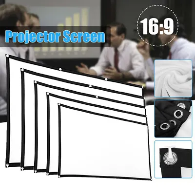 $26.94 • Buy 60-150'' Foldable Projector Screen Portable Outdoor Camping Movie Cinema 16:9 HD