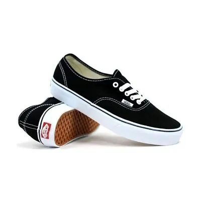 New Vans Authentic Black White Shoes New Shoe Mens Us Sizes -  Sale • $85