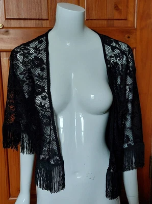 £3 • Buy Ladies Topshop Lace Kimnono With Fringe Detail Size 10