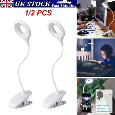 £14.99 • Buy USB Clip On Desk Lamp Flexible Clamp Reading Light LED Bed Table Bedside Night