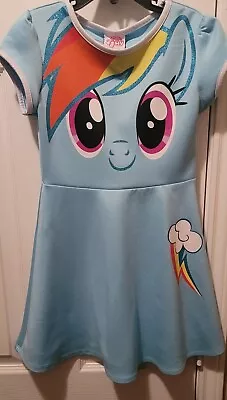 My Little Pony Rainbow Dash Light Blue Girls Skater Dress Size S 6/6X • $18