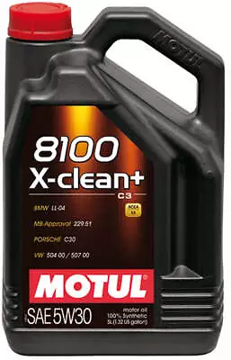 Motul 5L Synthetic Engine Oil 8100 5W30 X-CLEAN Plus • $239