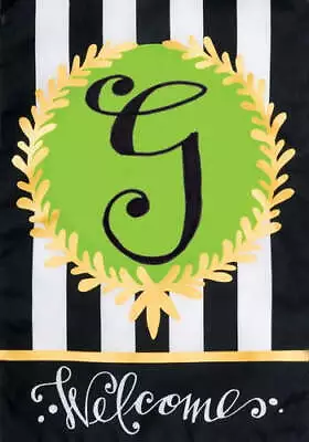 Grantham House Monogram G Garden Size Applique Flag - 12  X 18  | 3156FM • $10.95