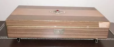 £10 • Buy Vintage Wooden Musical Jewellery Box 12  X 3  X 6  