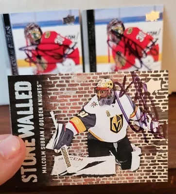 AUTOGRAPHED 18-19 Upper Deck Stonewalled Insert Signed Malcolm Subban Auto Nice! • $3