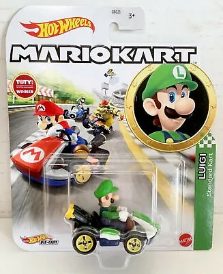 NEW Mattel GLP37 Hot Wheels Mario Kart 1:64 LUIGI Standard Kart Diecast Car • $13.25