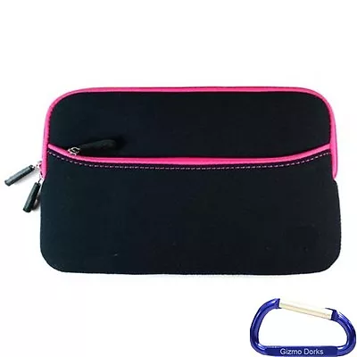 Zipper Sleeve Cover Case For Chromo Inc 4gb 7  Android Tablet - Black Pink Trim • $10.97