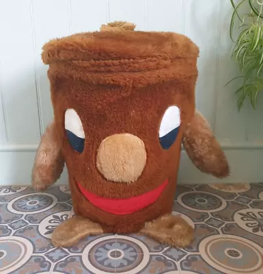 £24.50 • Buy Large Vintage Faux Fur Dusty Bin Laundry Basket Toy Box, Retro 60s 70s, Washable