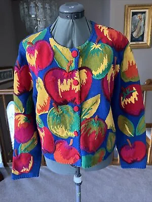 Michael Simon L Apple Harvest Sweater Cardigan Fall Mother’s Day Gift • $50