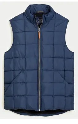 JCREW Puffer Vest Insulated Navy Blue PrimaLoft Box Quilted Jacket XXL 2XL NWT • $37.95