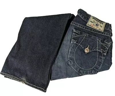 True Religion Billy Bootcut Mens Jeans Size 33x33 Dark Wash • $34.99