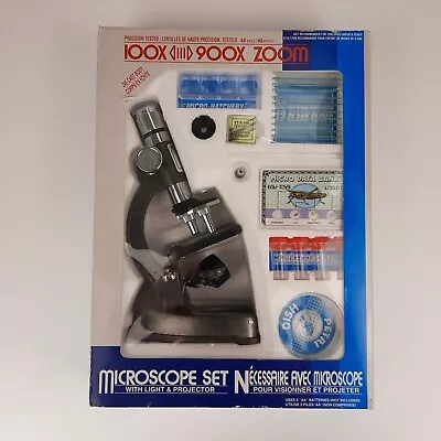 Microscope Set With Light & Projector Die-cast 100X 900X Zoom 48 Pieces • $9.99