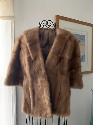 MINK Fur STOLE Wrap SHRUG Bolero CAPE JACKET • $65