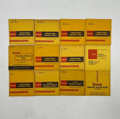 $48.97 • Buy Lot Of 12 NEW SEALED VINTAGE KODAK WRATTEN GELATIN FILTERS MIXED Lot Read See