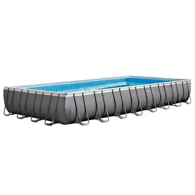 Intex Ultra Frame 32' X 16' Rectangle Metal Frame Pool With Sand Filter Pump • $2317.05