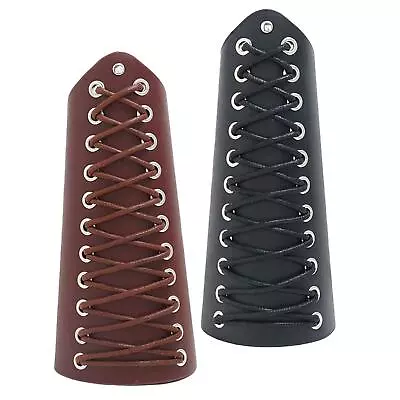 £9.20 • Buy Medieval Leather Gauntlet Wristband Wrist Guard Arm Guard For Viking Cosplay