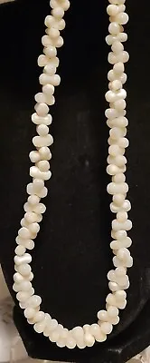 Mid Century Modern Vintage Mother Of Pearl Dogbone Beaded Necklace. Rare Find • $30