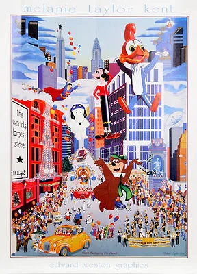 Art Melanie Taylor Kent Print Macy's Thanks Giving Day Parade 1983 Lithograph  • $99.99