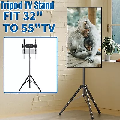 Portable Tripod TV Stand Flat Screen Metal Height Adjustable 32''-55'' TVs • $52.26