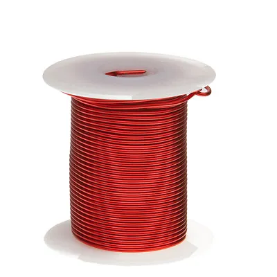 18 AWG Gauge Enameled Copper Magnet Wire 4 Oz 50' Length 0.0415  155C Red • $9.59