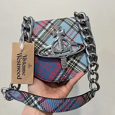 Vivienne Westwood Nana Sofia Tartan-check Crossbody Y2K Shoulder Bag • $99.99