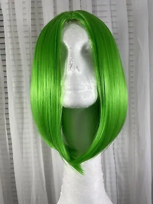 Women’s Wig 10” Green Long Straight Bob Cosplay Halloween Party Costume Hair NEW • $19.77