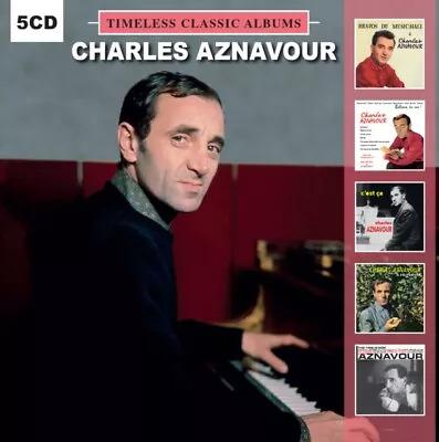 CHARLES AZNAVOUR - Five Timeless Classic Albums (5 CD) NEW SEALED • £11.25