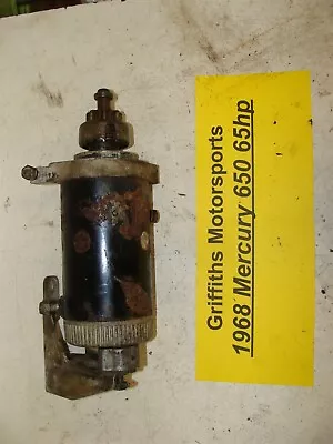 1968 Mercury Outboard 65hp 4cyl 650 Electric Starter Motor Start Oem Bracket • $98