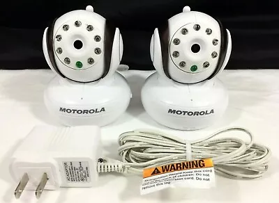 2 Motorola MBP36BU Digital Wireless Baby Monitor Video CAMERAS & Adapter Charger • $20.99