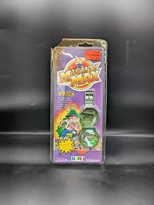 Vintage 1993 MIGHTY MAX WATCH Flip Top Doom Dragon Blue Bird Toys 90s Sealed • $120