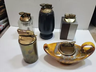 LOT OF 5 ASSORTED VINTAGE CIGARETTE T LIGHTERS   Collect   / Display  306/8 • $39.77