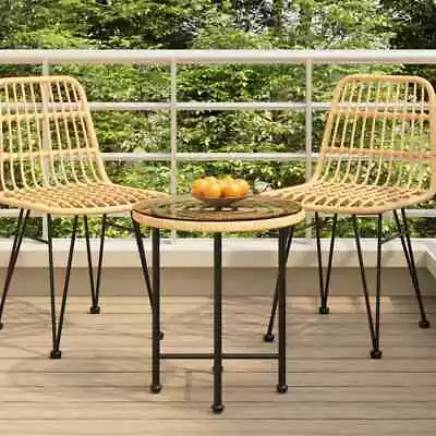 Bistro Table Outdoor Side Table Garden Furniture For Porch Deck Steel VidaXL • $84.99