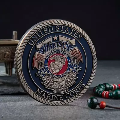 Marine Corps Challenge Coin (Bronze) Excellent Gift - Shipped Free Fm US To US!! • $5.95