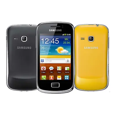 Samsung Galaxy Mini 2 GT-S6500 Black Yellow Android 4GB Unlocked Mobile Phone • £17.99