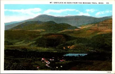 Postcard Mt Greylock As Seen From The Mohawk Trail Mass White Border • $14.50