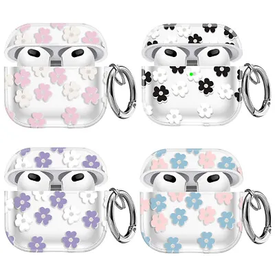 $8.04 • Buy For Apple AirPods Pro 1 2nd 3rd Gen Shockproof Floral Clear Case Charging Cover