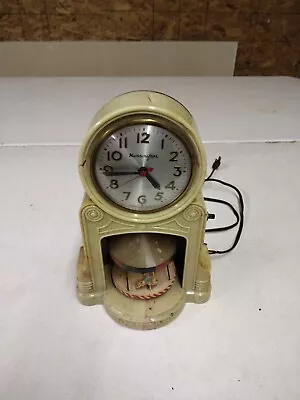 Vintage Mastercrafters Lighted Merry Go Round Electric Sessions Clock For Repair • $99.95